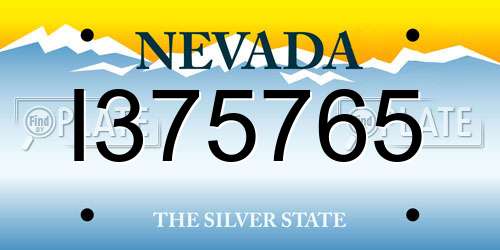 I375765 Nevada License Plate
