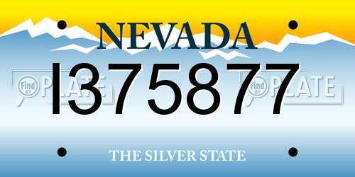 I375877 Nevada License Plate