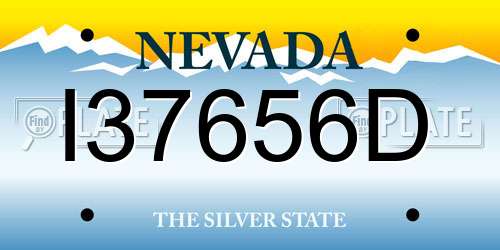 I37656D Nevada License Plate