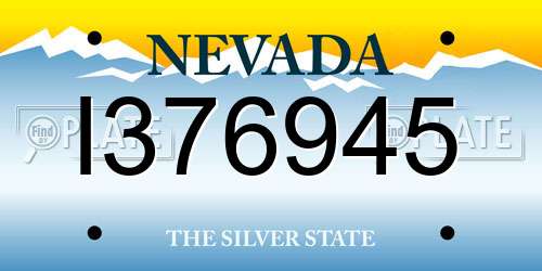 I376945 Nevada License Plate