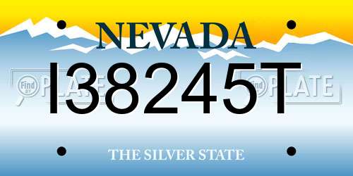 I38245T Nevada License Plate