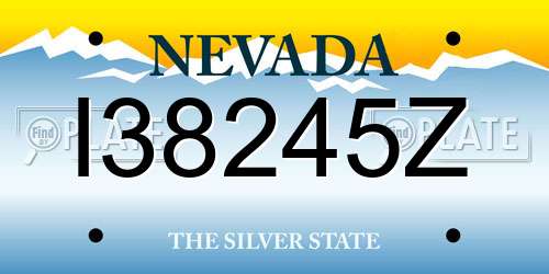I38245Z Nevada License Plate