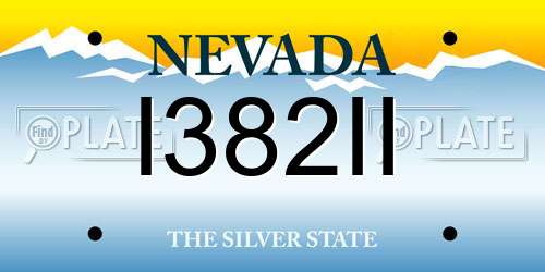 I382II Nevada License Plate