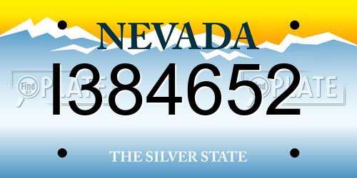 I384652 Nevada License Plate