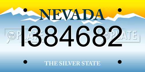 I384682 Nevada License Plate