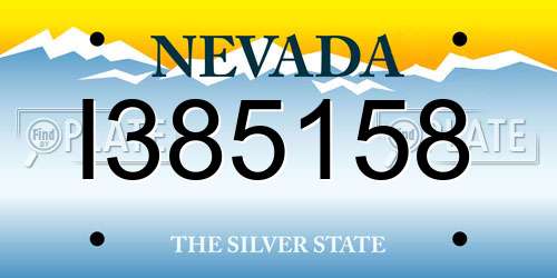 I385158 Nevada License Plate