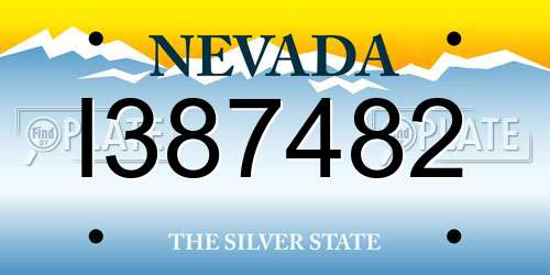 I387482 Nevada License Plate