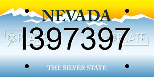 I397397 Nevada License Plate