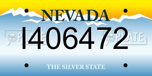 I406472 Nevada License Plate