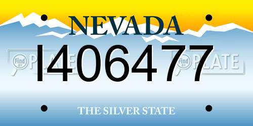I406477 Nevada License Plate