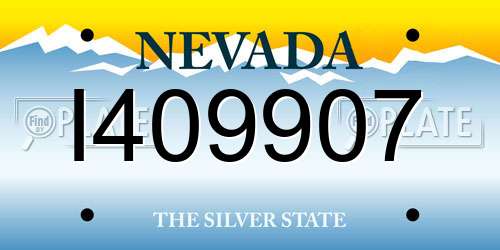 I409907 Nevada License Plate