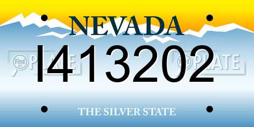 I413202 Nevada License Plate