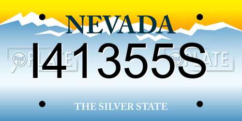 I41355S Nevada License Plate
