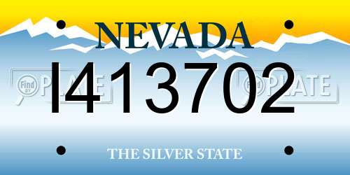 I413702 Nevada License Plate