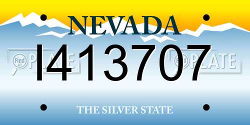 I413707 Nevada License Plate