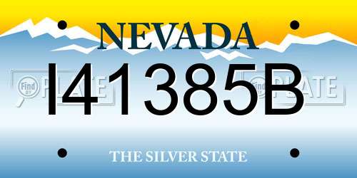 I41385B Nevada License Plate