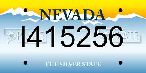 I415256 Nevada License Plate