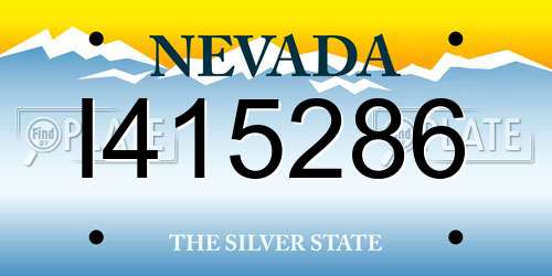 I415286 Nevada License Plate