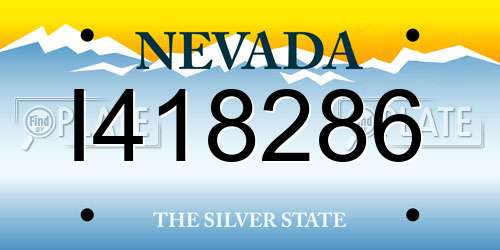 I418286 Nevada License Plate