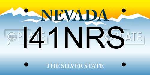 I41NRS Nevada License Plate