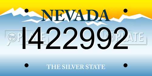 I422992 Nevada License Plate