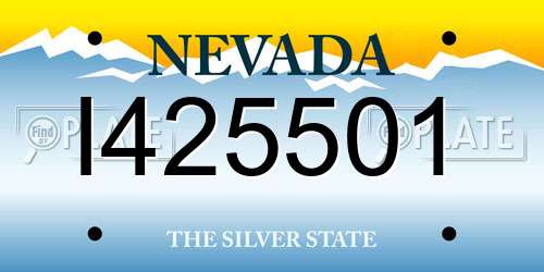 I425501 Nevada License Plate