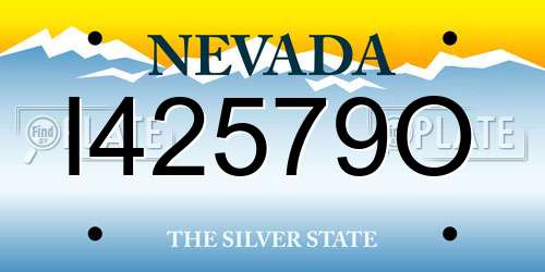 I42579O Nevada License Plate