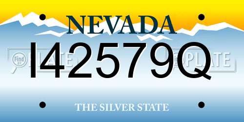 I42579Q Nevada License Plate