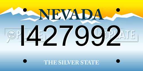 I427992 Nevada License Plate