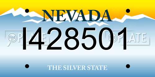 I428501 Nevada License Plate