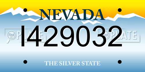 I429032 Nevada License Plate