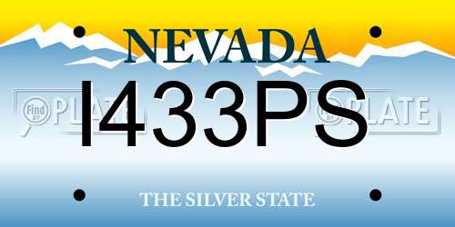 I433PS Nevada License Plate
