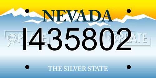 I435802 Nevada License Plate