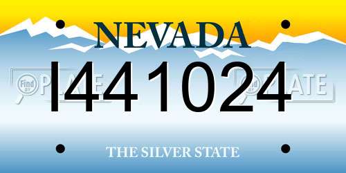 I441024 Nevada License Plate
