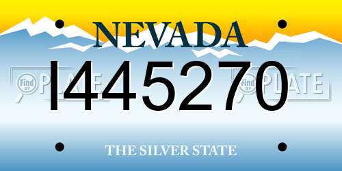 I445270 Nevada License Plate