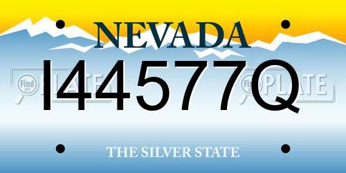 I44577Q Nevada License Plate