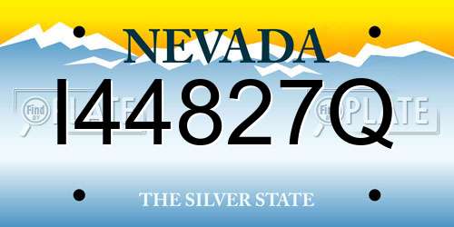 I44827Q Nevada License Plate
