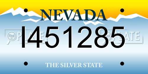 I451285 Nevada License Plate