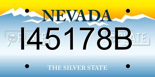 I45178B Nevada License Plate