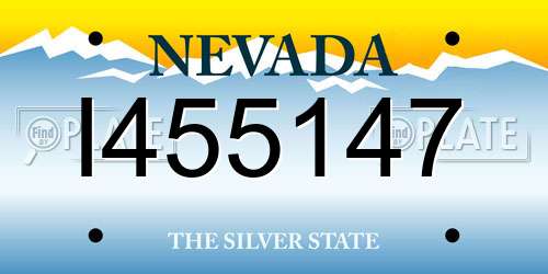 I455147 Nevada License Plate