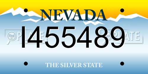 I455489 Nevada License Plate