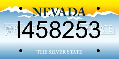 I458253 Nevada License Plate