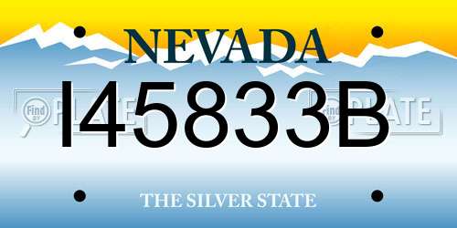 I45833B Nevada License Plate