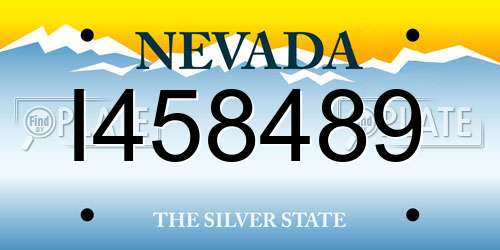 I458489 Nevada License Plate