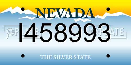 I458993 Nevada License Plate