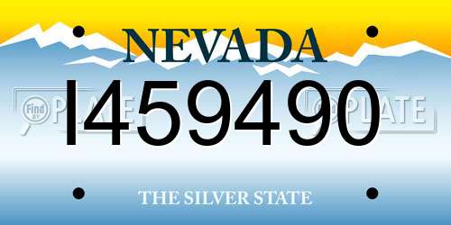 I459490 Nevada License Plate