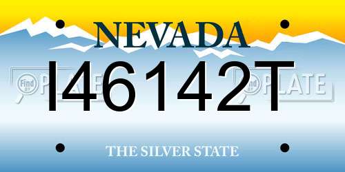 I46142T Nevada License Plate