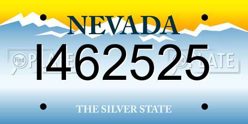 I462525 Nevada License Plate