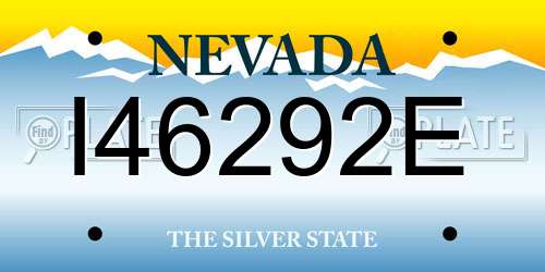 I46292E Nevada License Plate