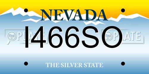I466SO Nevada License Plate